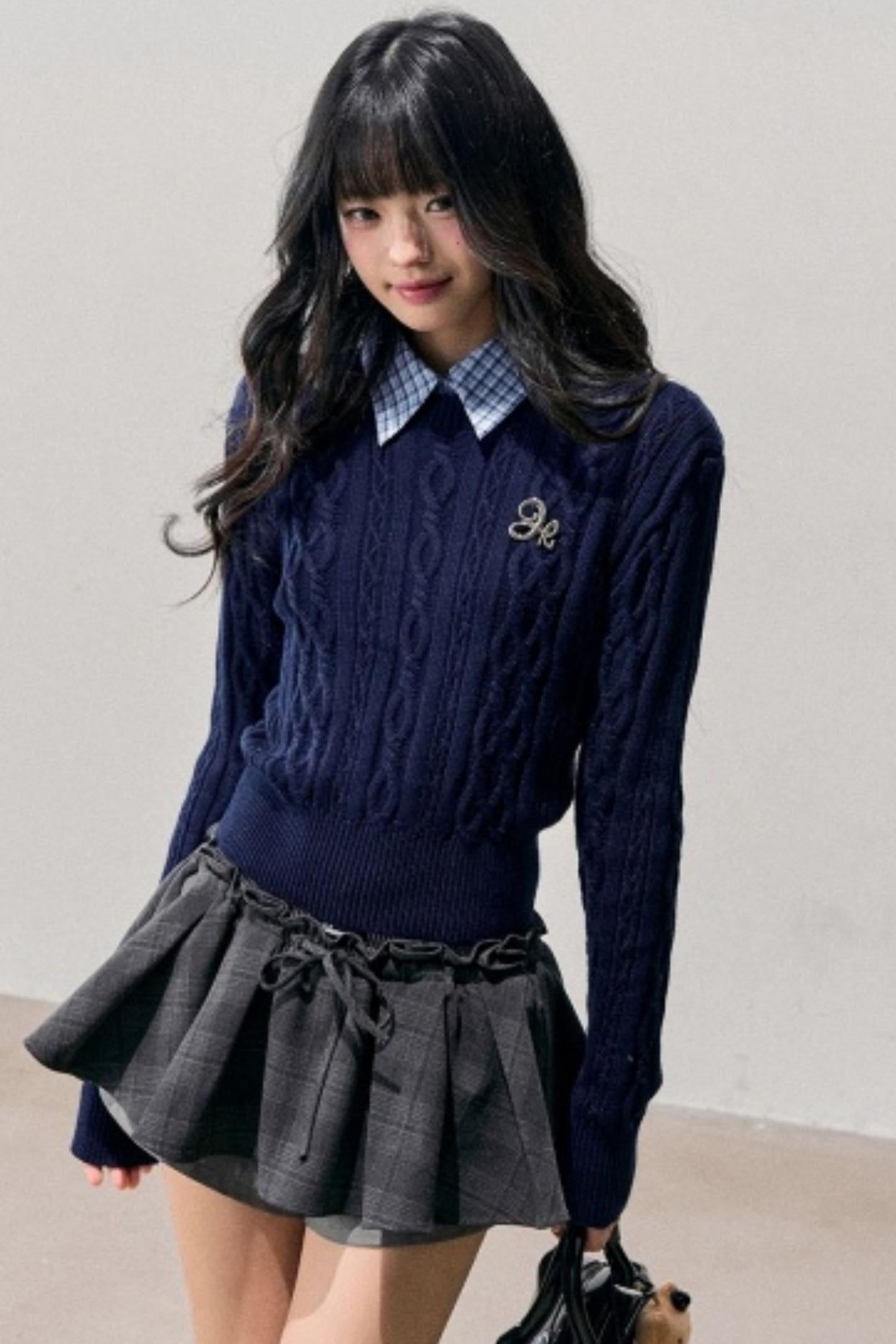 Unfinished Poem Plaid Sweater