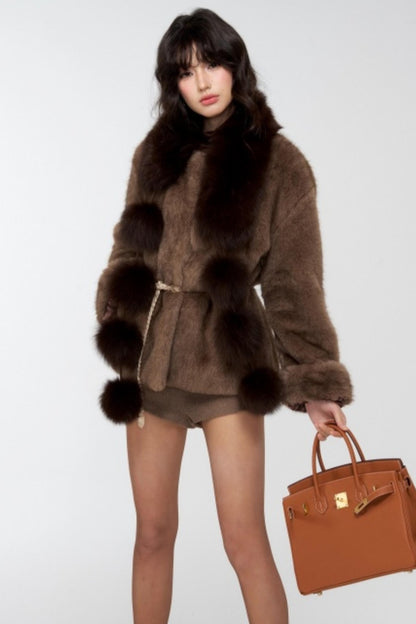 Slavic Aesthetics Fur-Cuffed Jacket