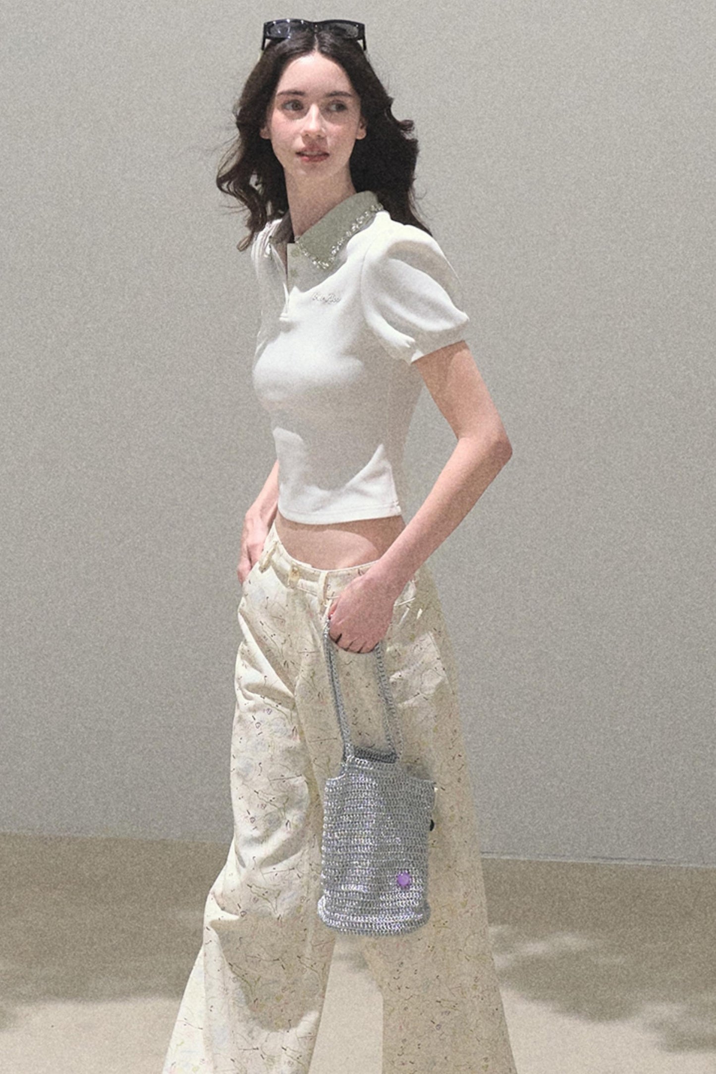 Sunset Diamond Polo Tee