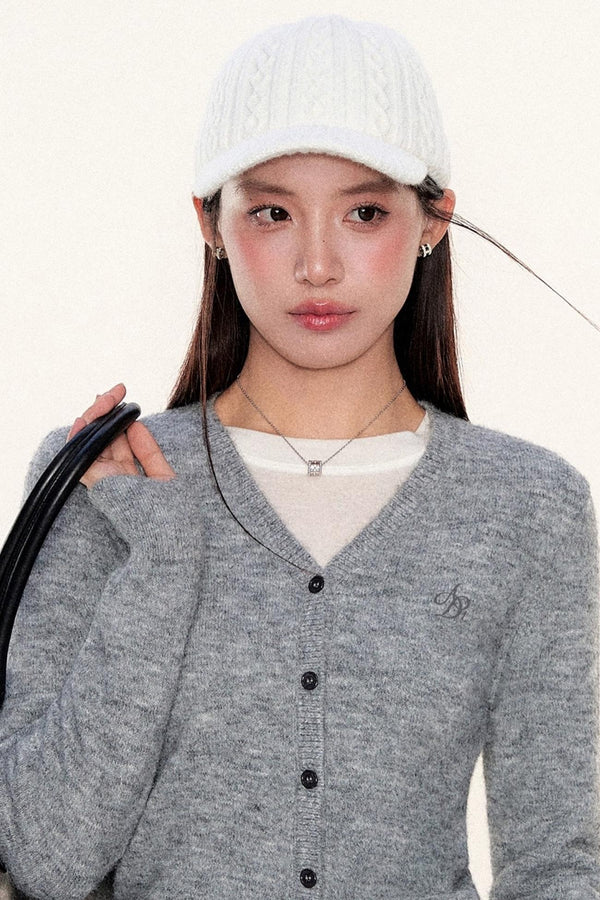 Cable Knit Retro Baseball Cap