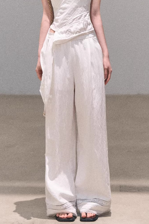 Lyocell Linen Hollow-Out Matching Set