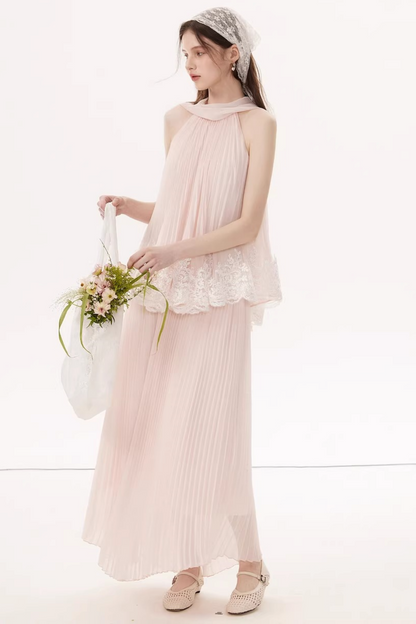 Embroidered Lace A-Line Dress