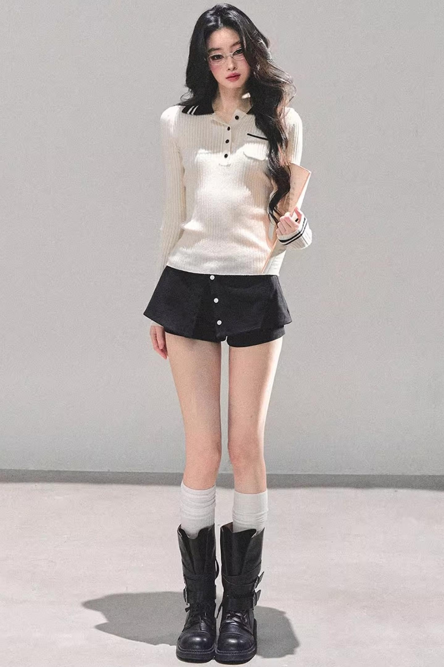 American Knit Polo Sweater