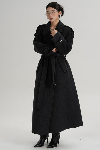 Premium Tailored Wool Blend Coat