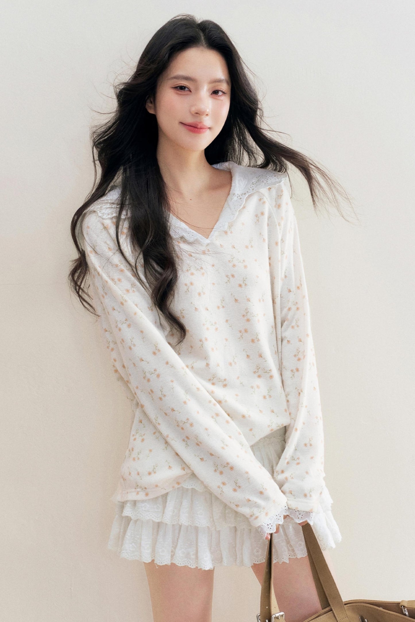 Floral Nocturne Long T-Shirt