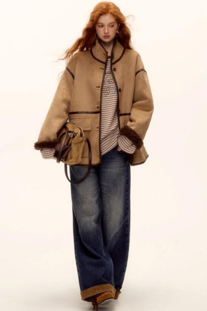 Reversible Suede Lambswool Jacket