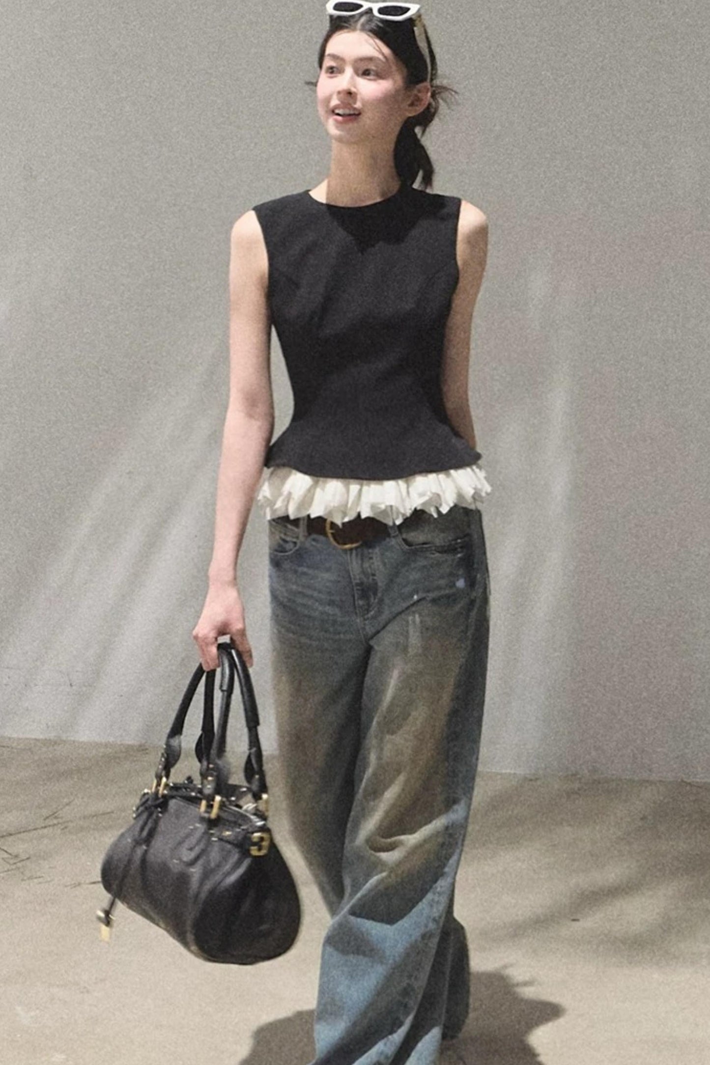 Vintage Hand-Painted Jeans Set