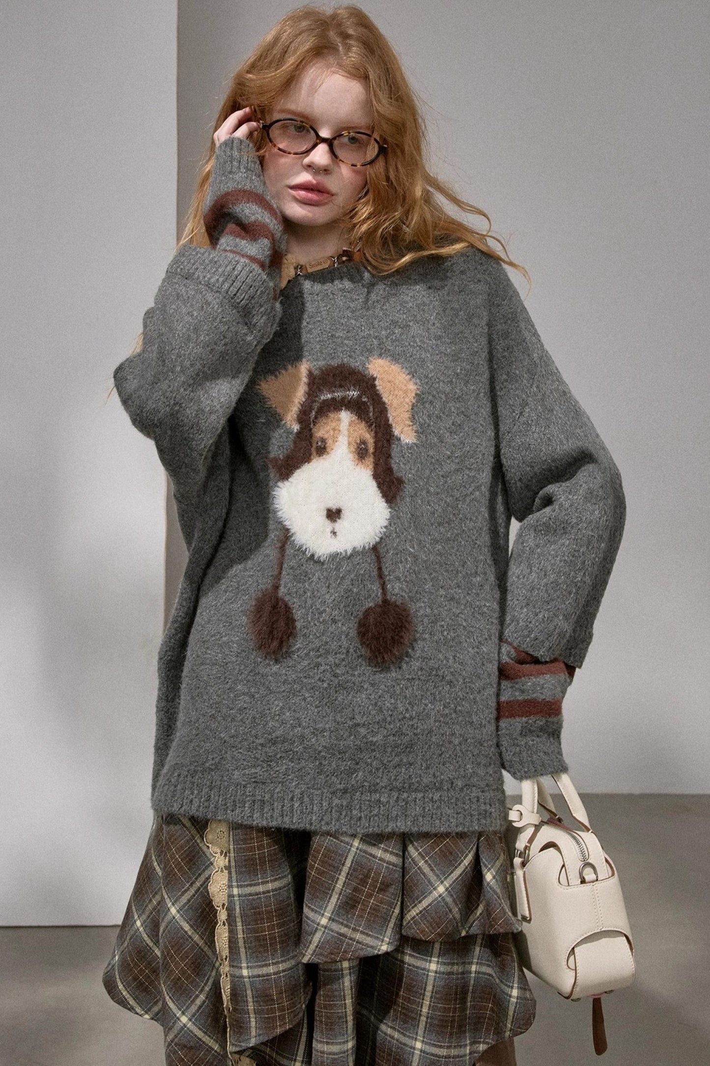 Hat and Puppy Knitted Sweater