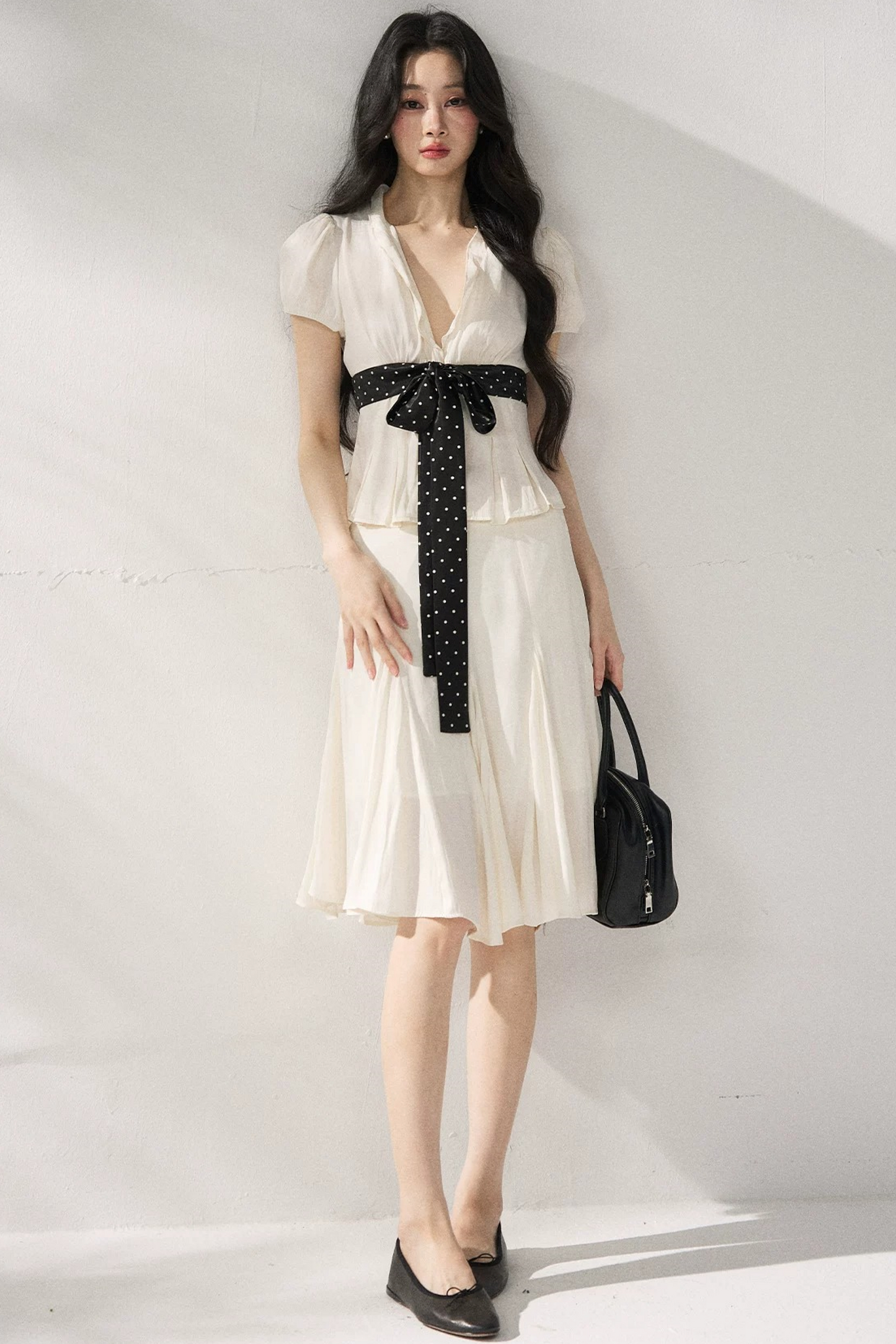 Tie Waist V-Neck Top