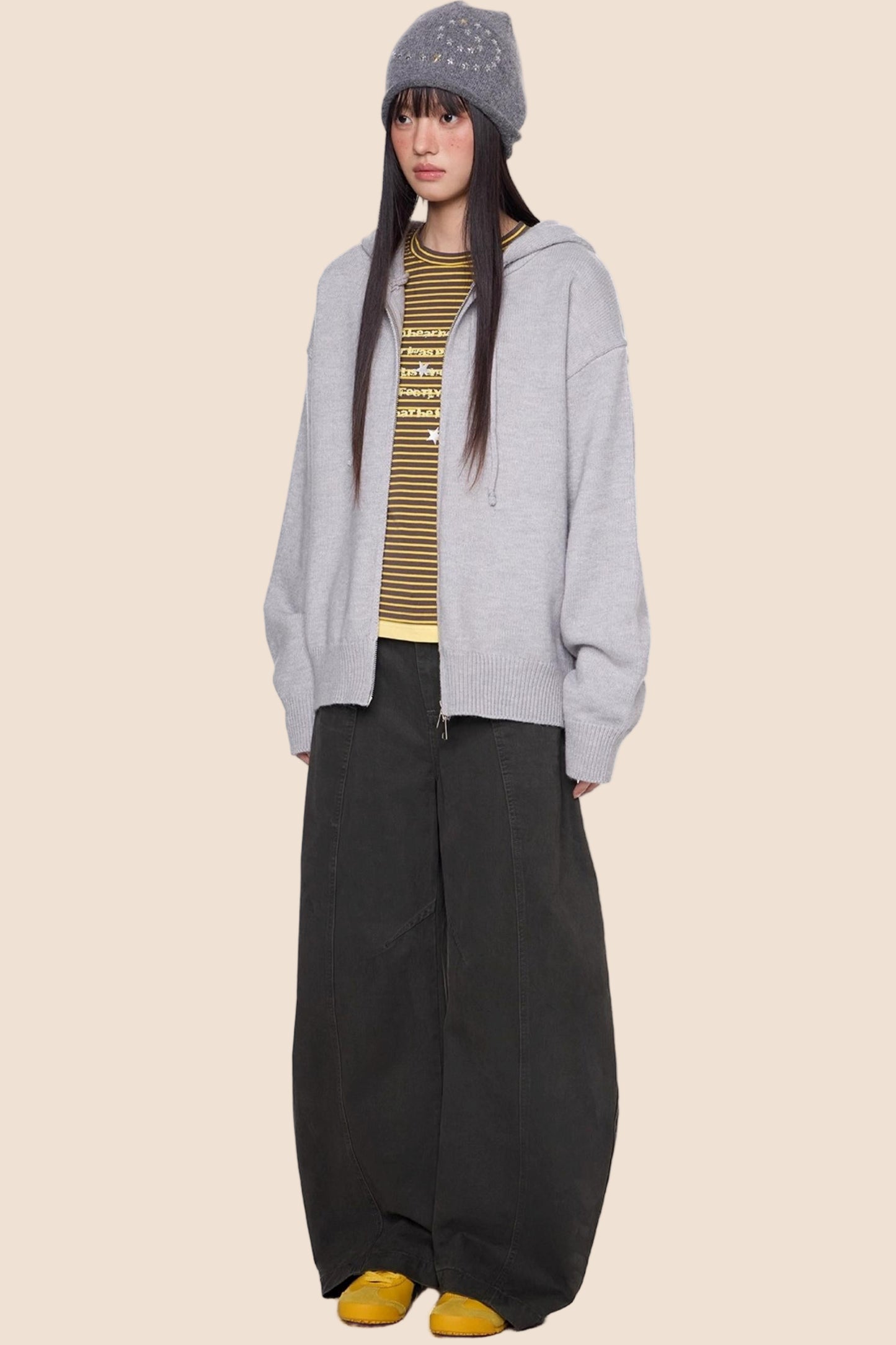 Fall Knit Hooded Cardigan