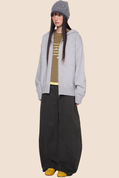 Fall Knit Hooded Cardigan