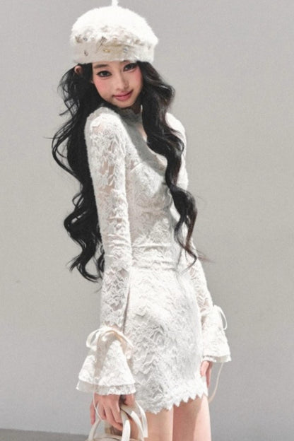 French Lace Mesh Dress