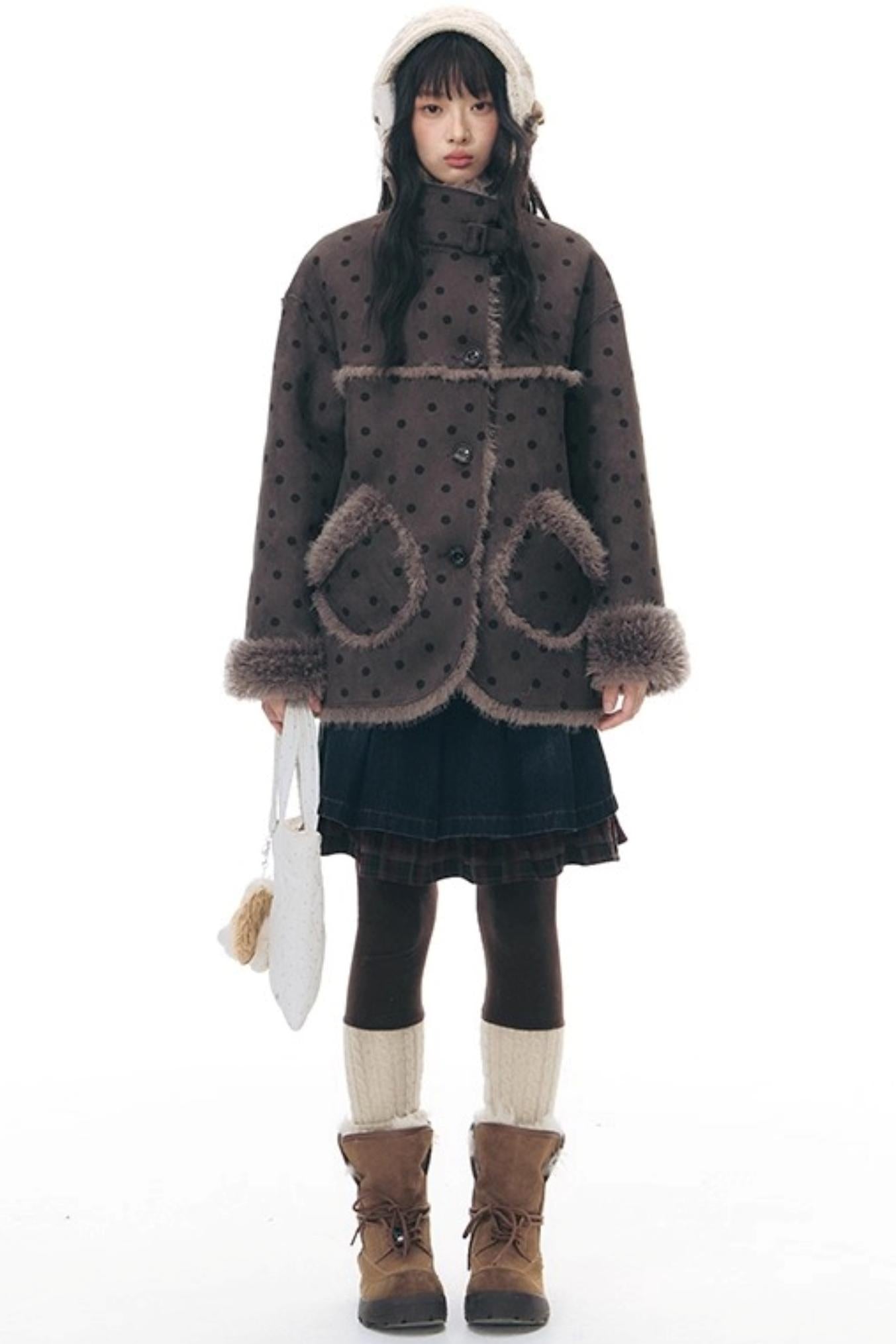 Patchwork Red Plaid Denim Skirt