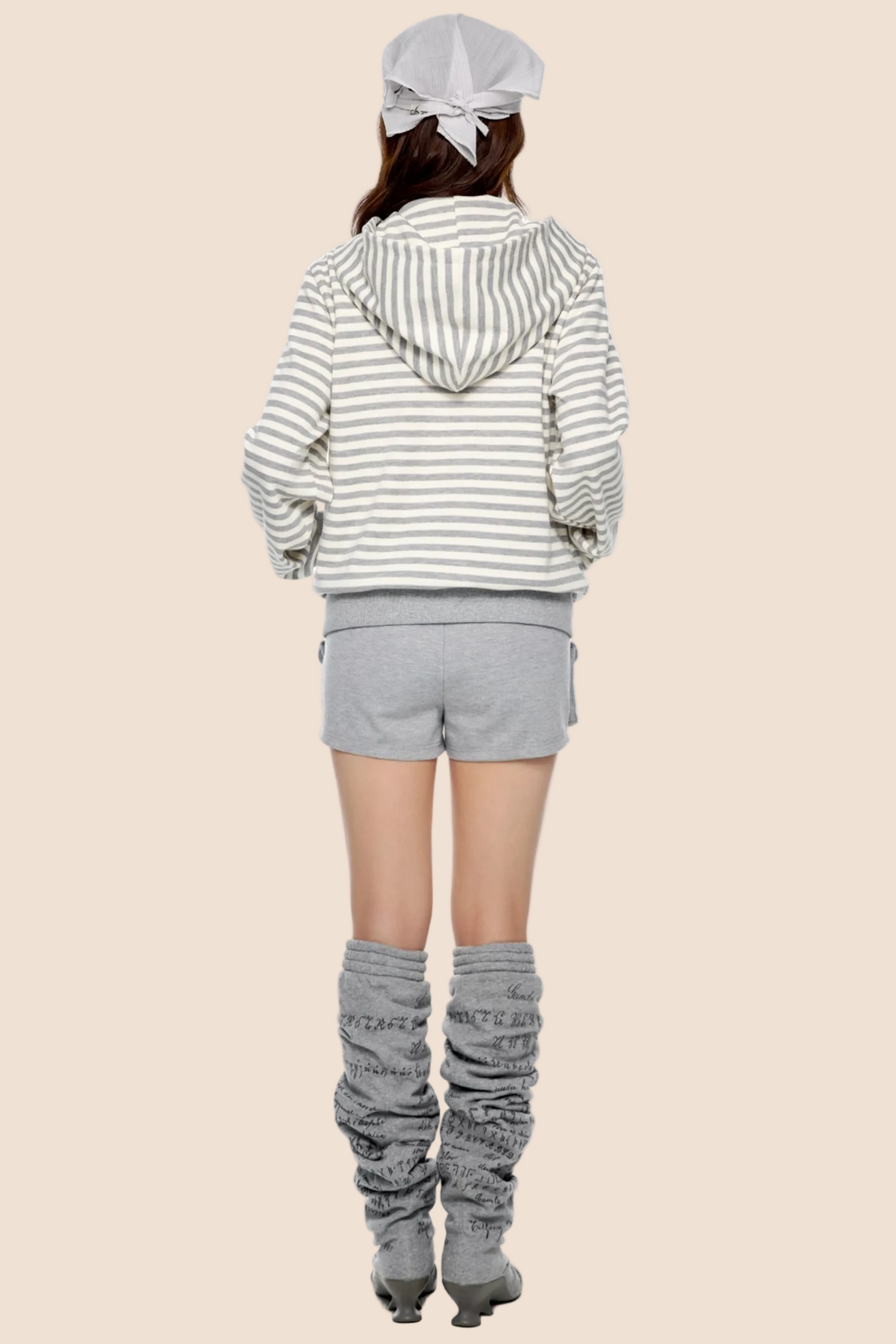 Striped Hooded Cardigan Jacket