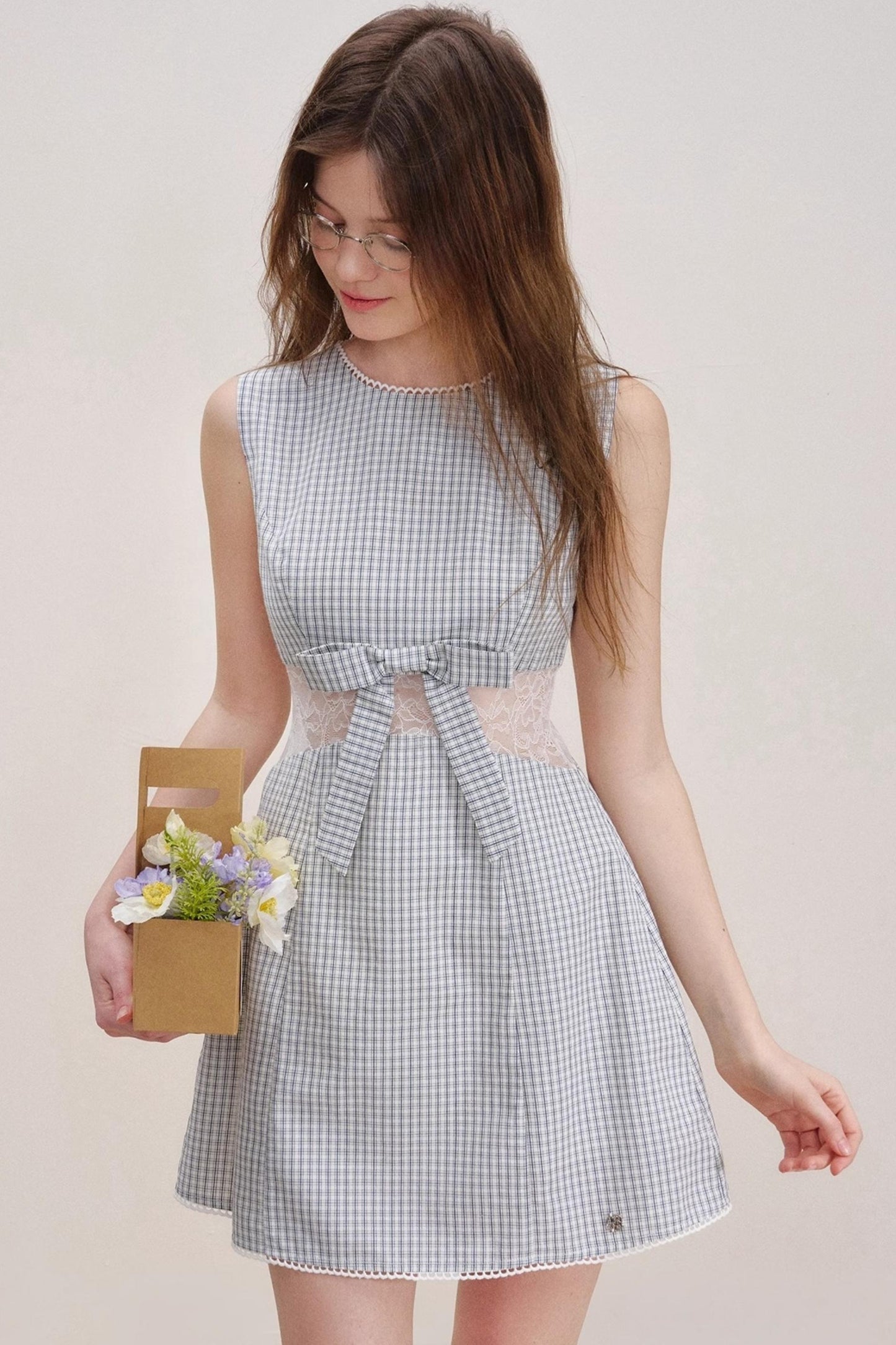 Romantic Lace Bow Dress