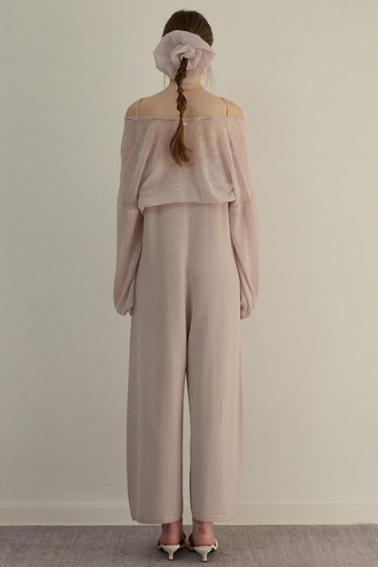 Pink Duo One-piece Pants Set-Up