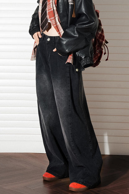 Straight Casual Split Jeans Pants