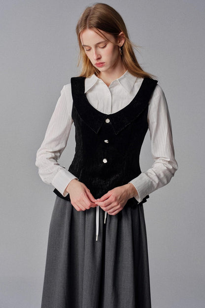 Mountains Seas Nordic French Retro Vest