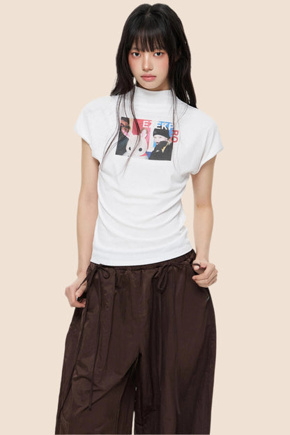 Fitted Short Sleeve Crop Tee