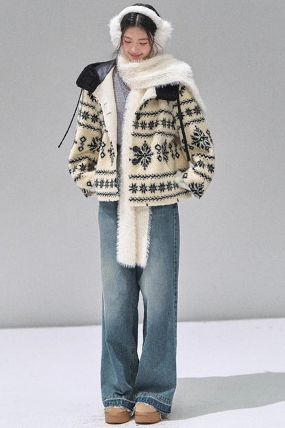 Lace Patchwork Knitted Sweater