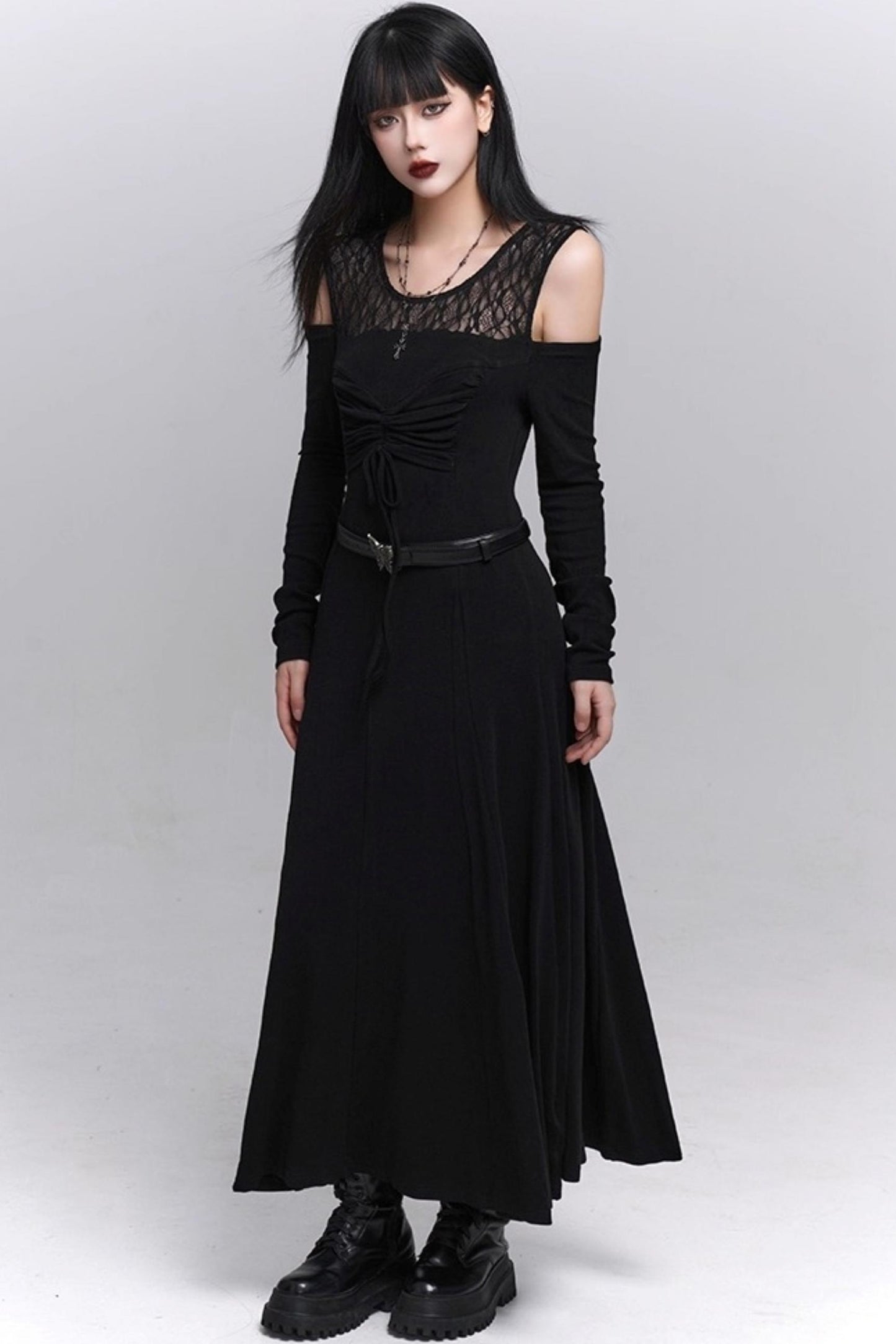 Black Long Sleeve Maxi Dress