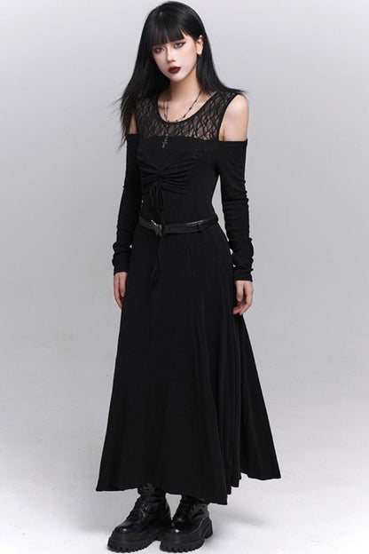 Black Long Sleeve Maxi Dress