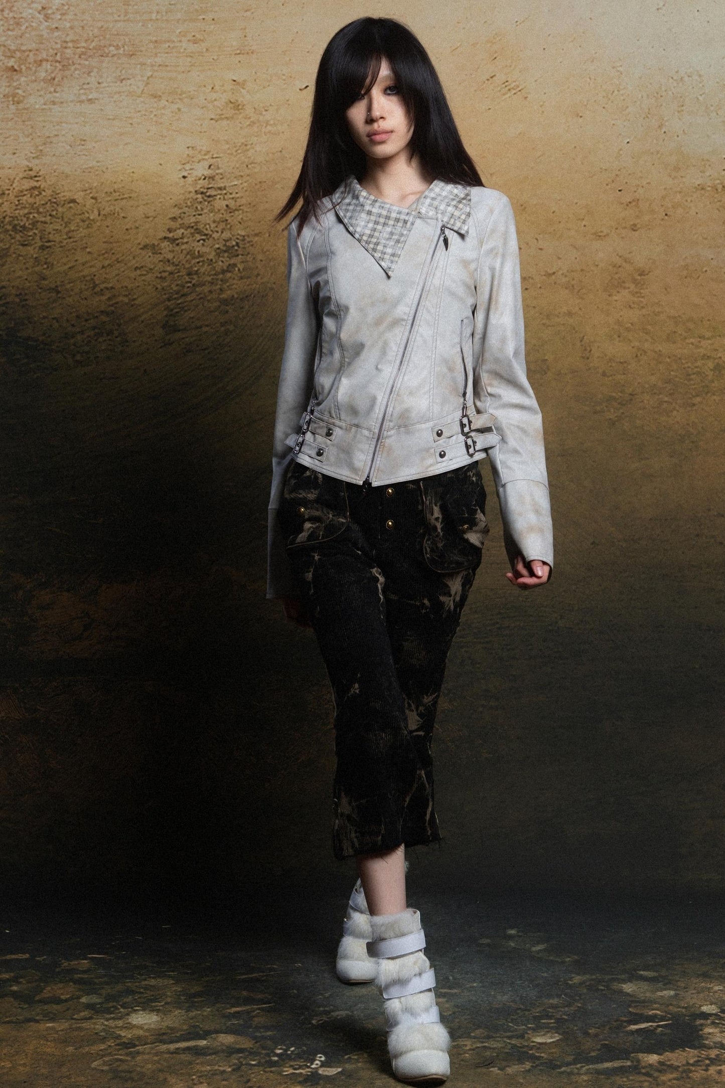 Short Length Vintage Leather Jacket