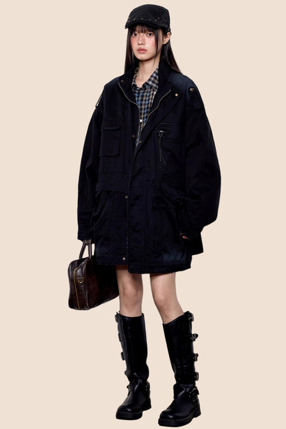 American Vintage Distressed Cargo Jacket