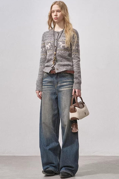 Fair Isle Floral Cardigan