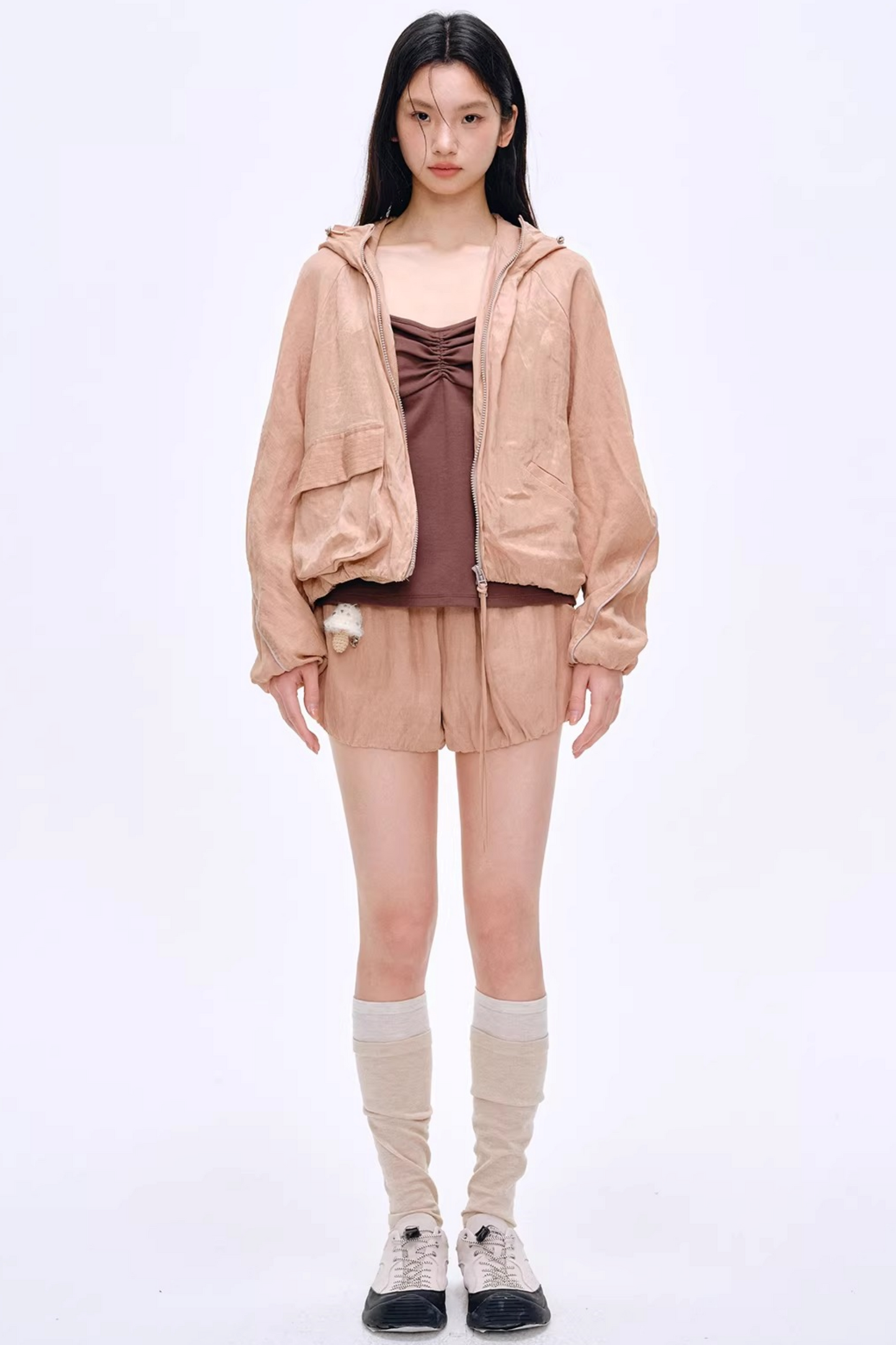 French Curved Pleated Camisole