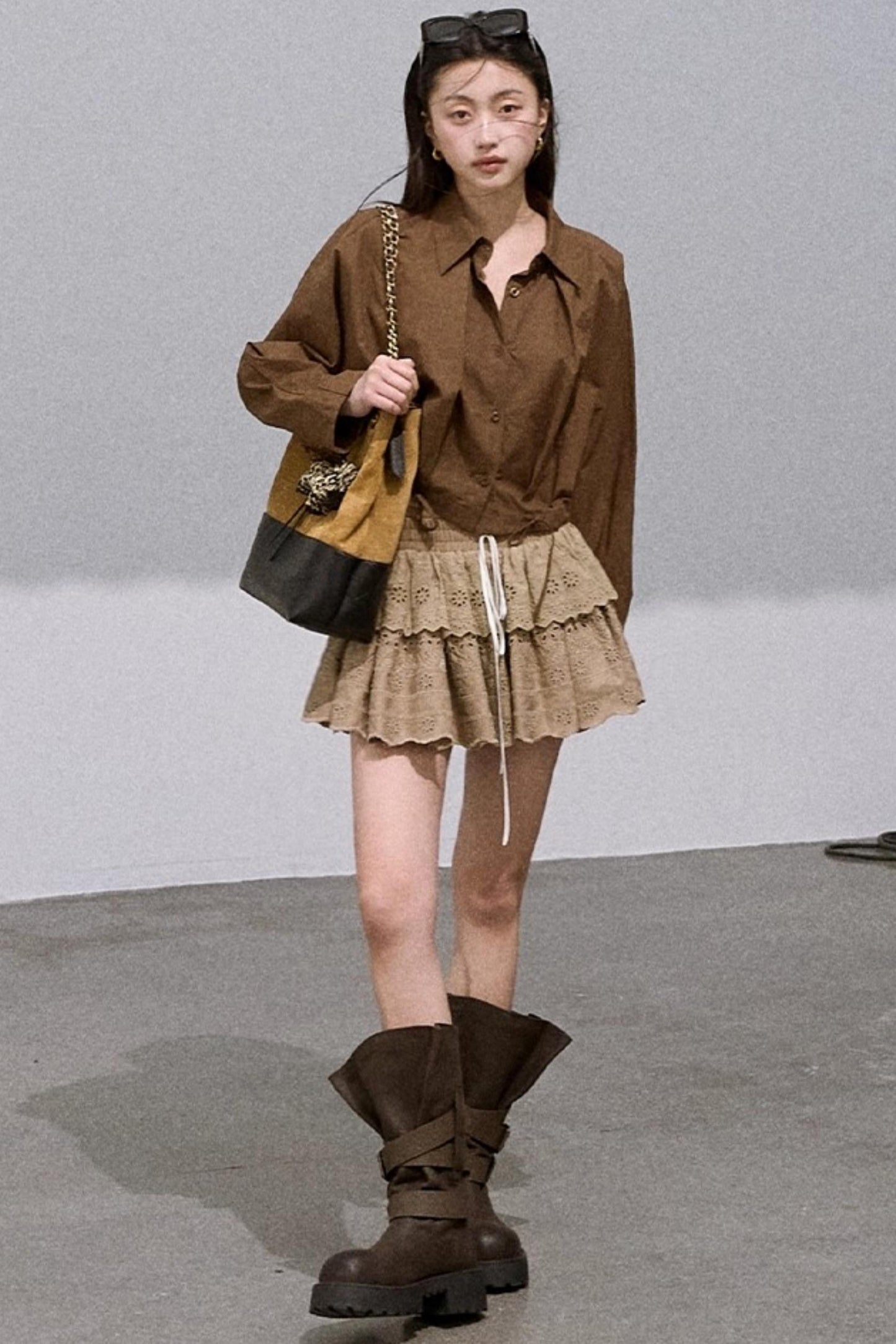 Lyocell Embroidered Puffy Cake Skirt