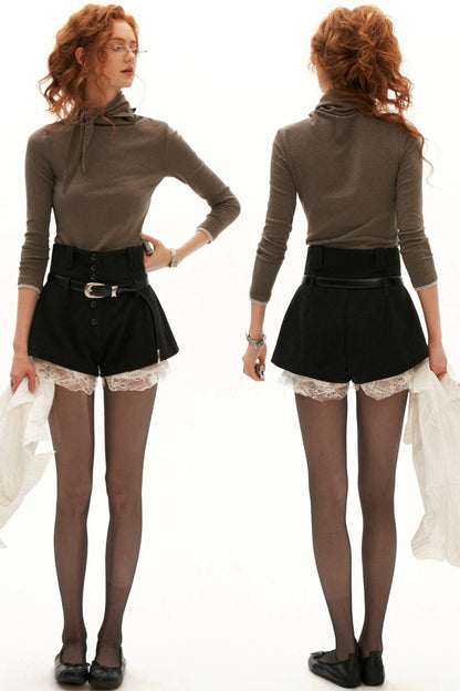 Tie-Neck Long-Sleeve Knit Top