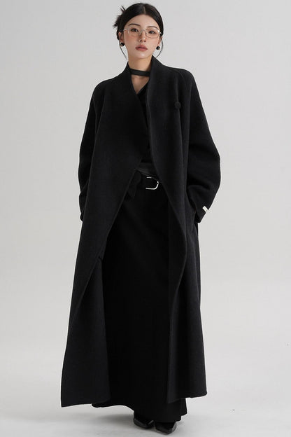 Cross-Body Wool Coat
