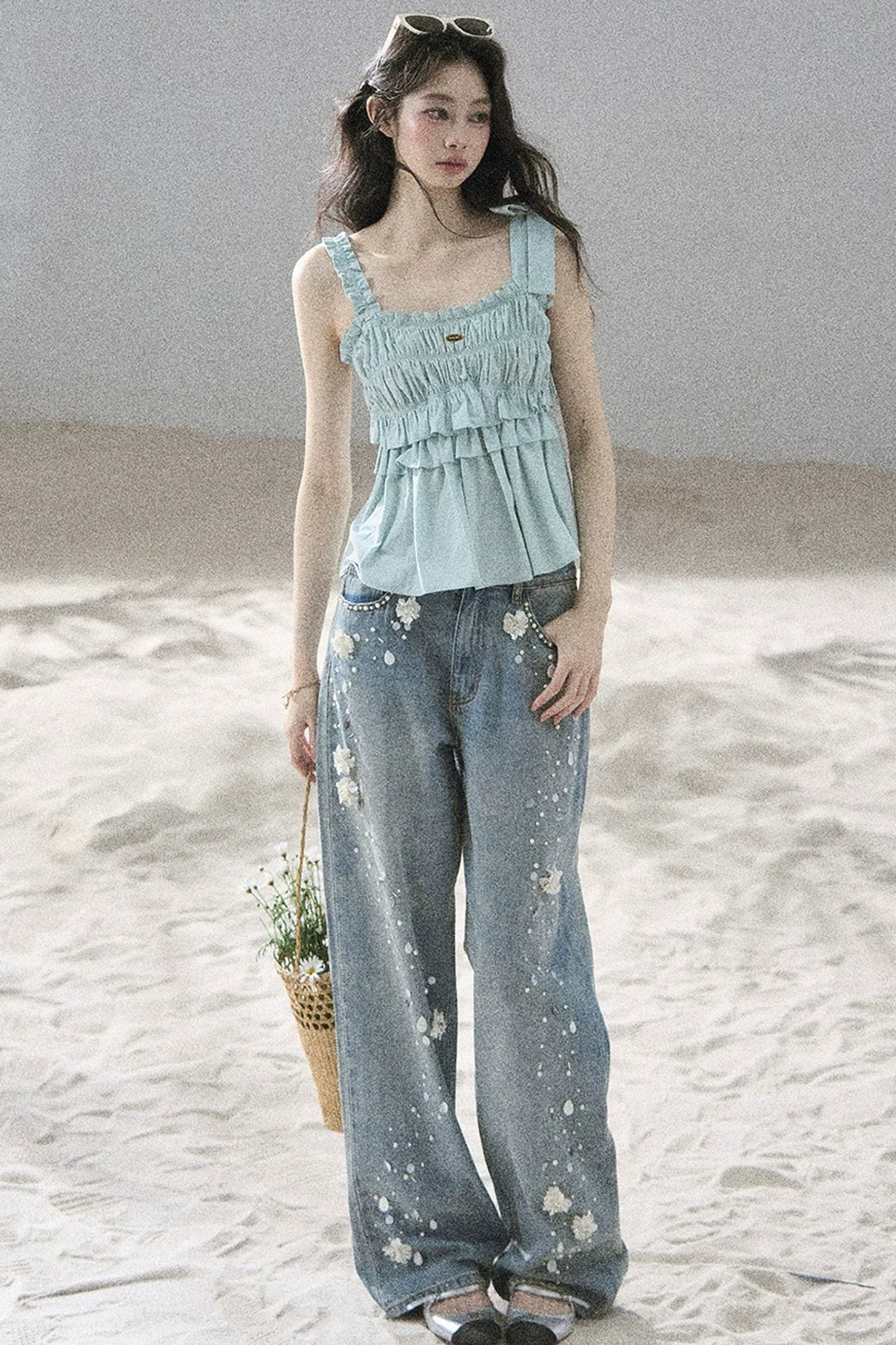 French Pleated Summer Blouse