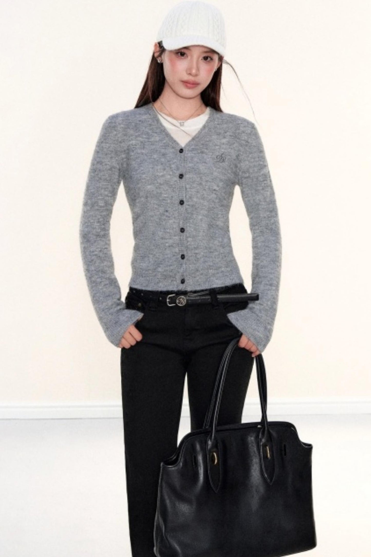 Slim-Fit Knitted Cardigan