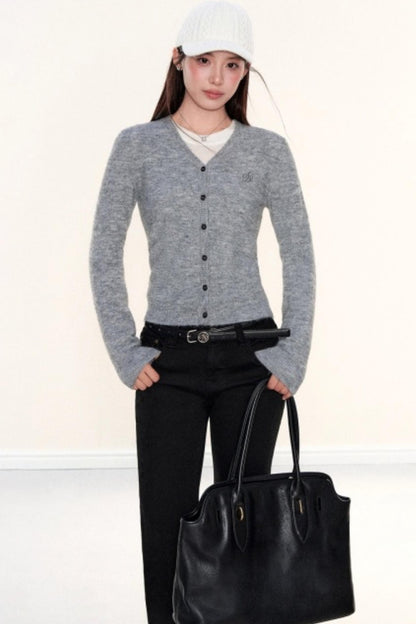 Slim-Fit Knitted Cardigan