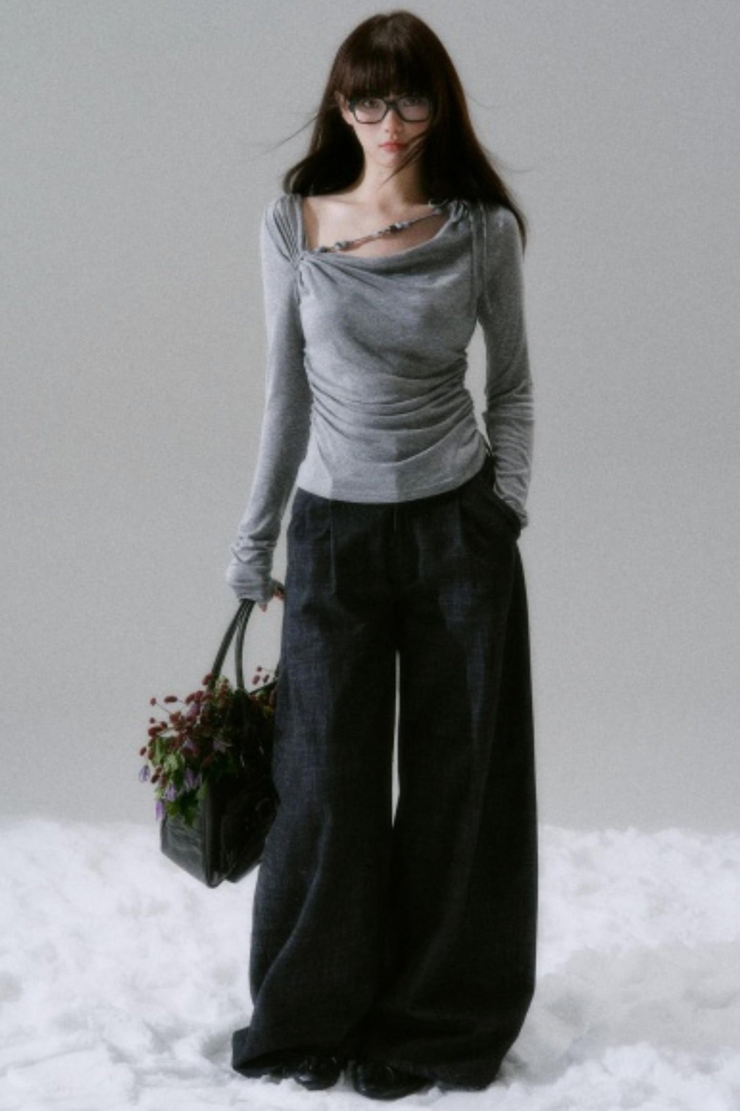 Lyocell Wool Beaded T-Shirt