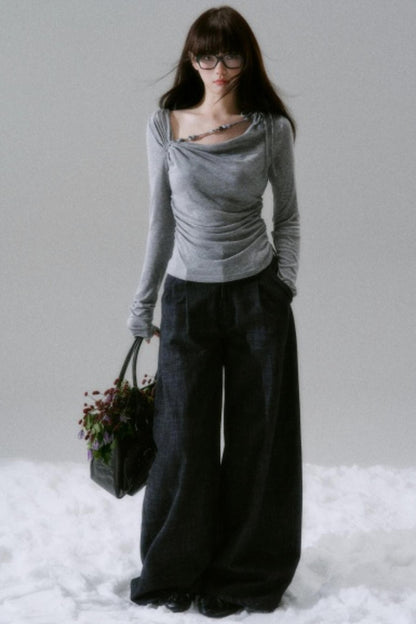 Lyocell Wool Beaded T-Shirt