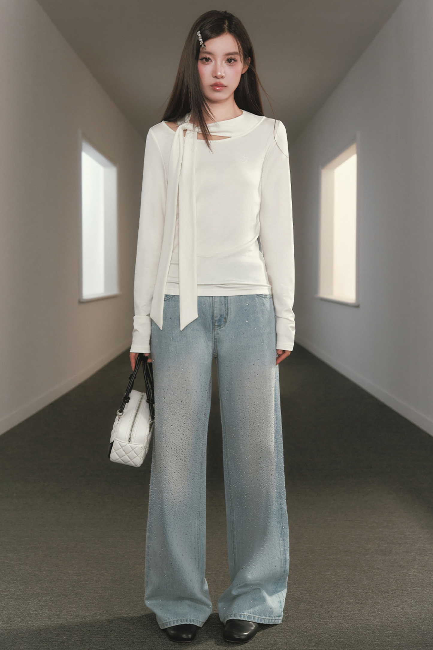 Slimming Waist-Cinching Turtleneck Top