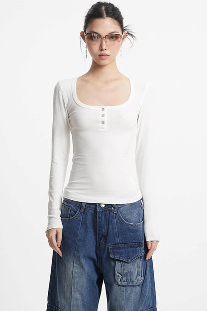 Stretch U-Neck Shirt