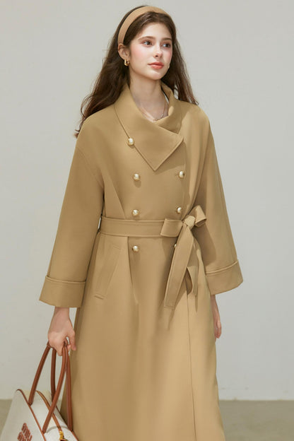 Autumn Double-Breasted Long Coat