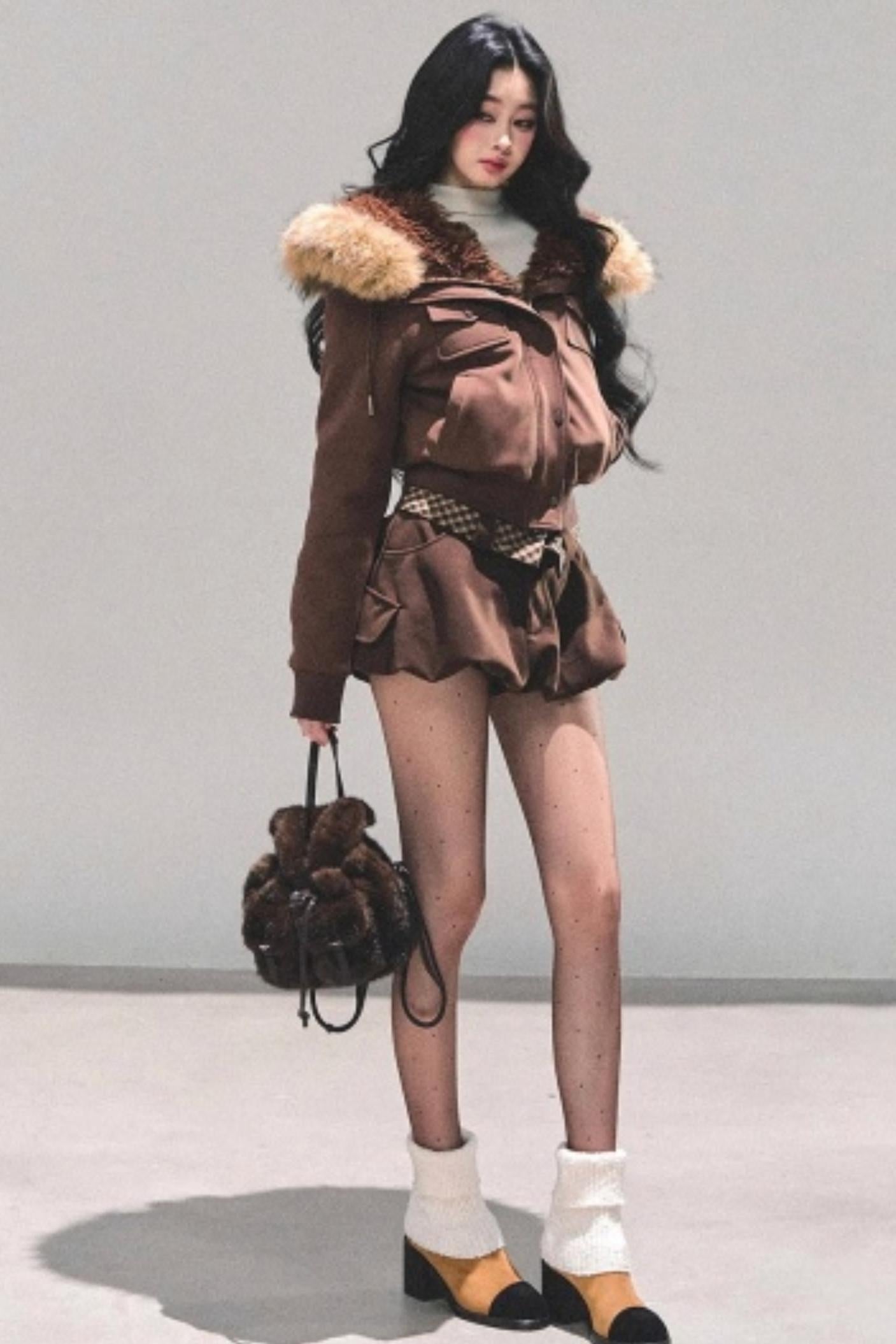 Winter Plush Hooded Coat