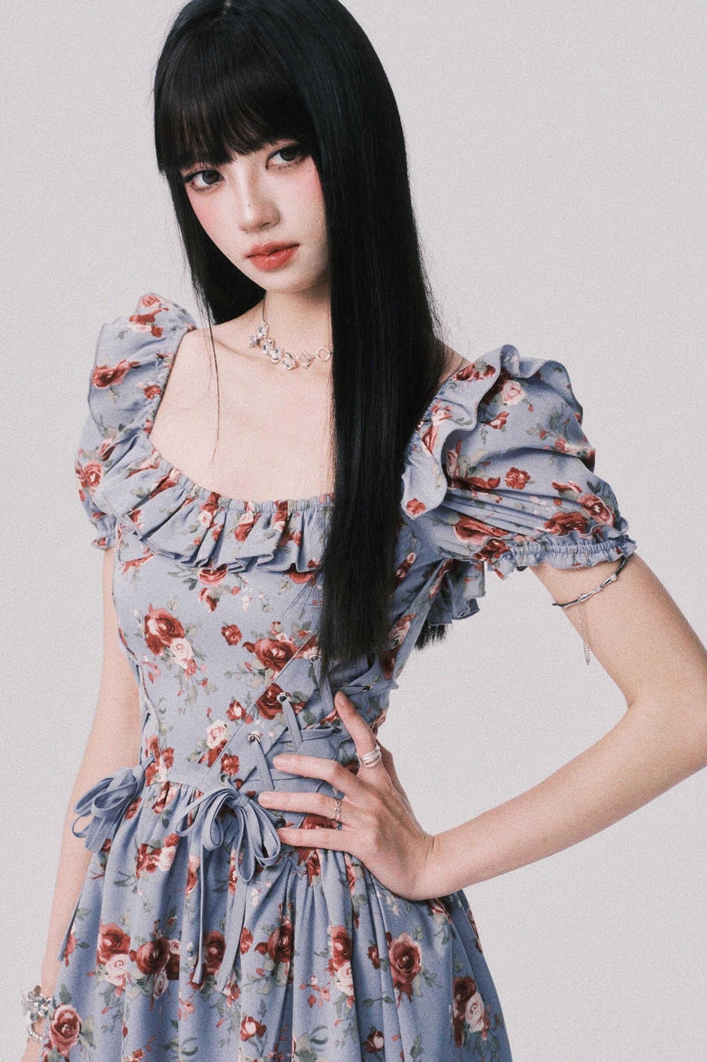 Deconstructed Square Collar Dress