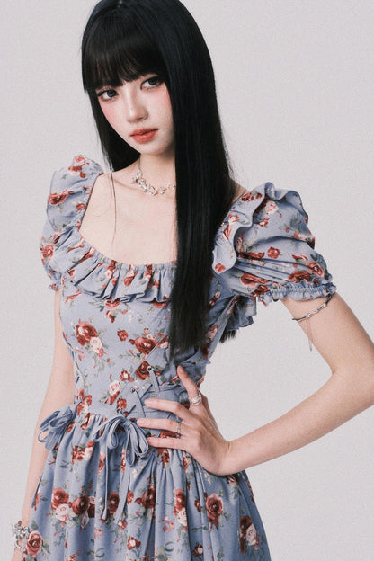 Deconstructed Square Collar Dress