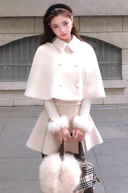 Vintage Plaid Wool Cape Set-Up