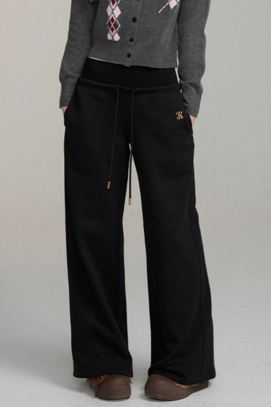 Sporty Casual Wide-Leg Sweatpants