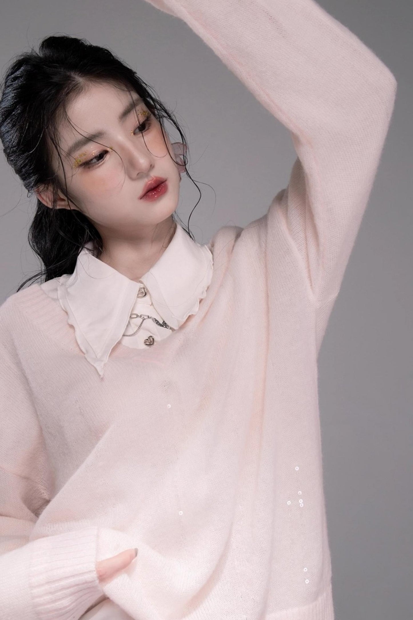 Sweet Lace Collar Lapel Shirt