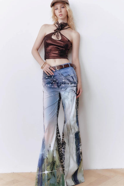 Leopard Waterfall Pants