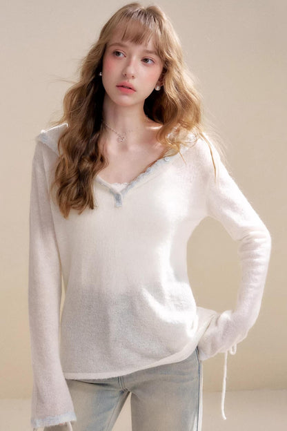 Misty Morning Alpaca Hooded Sweater