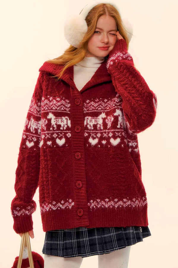 Fair Isle Wool Cardigan